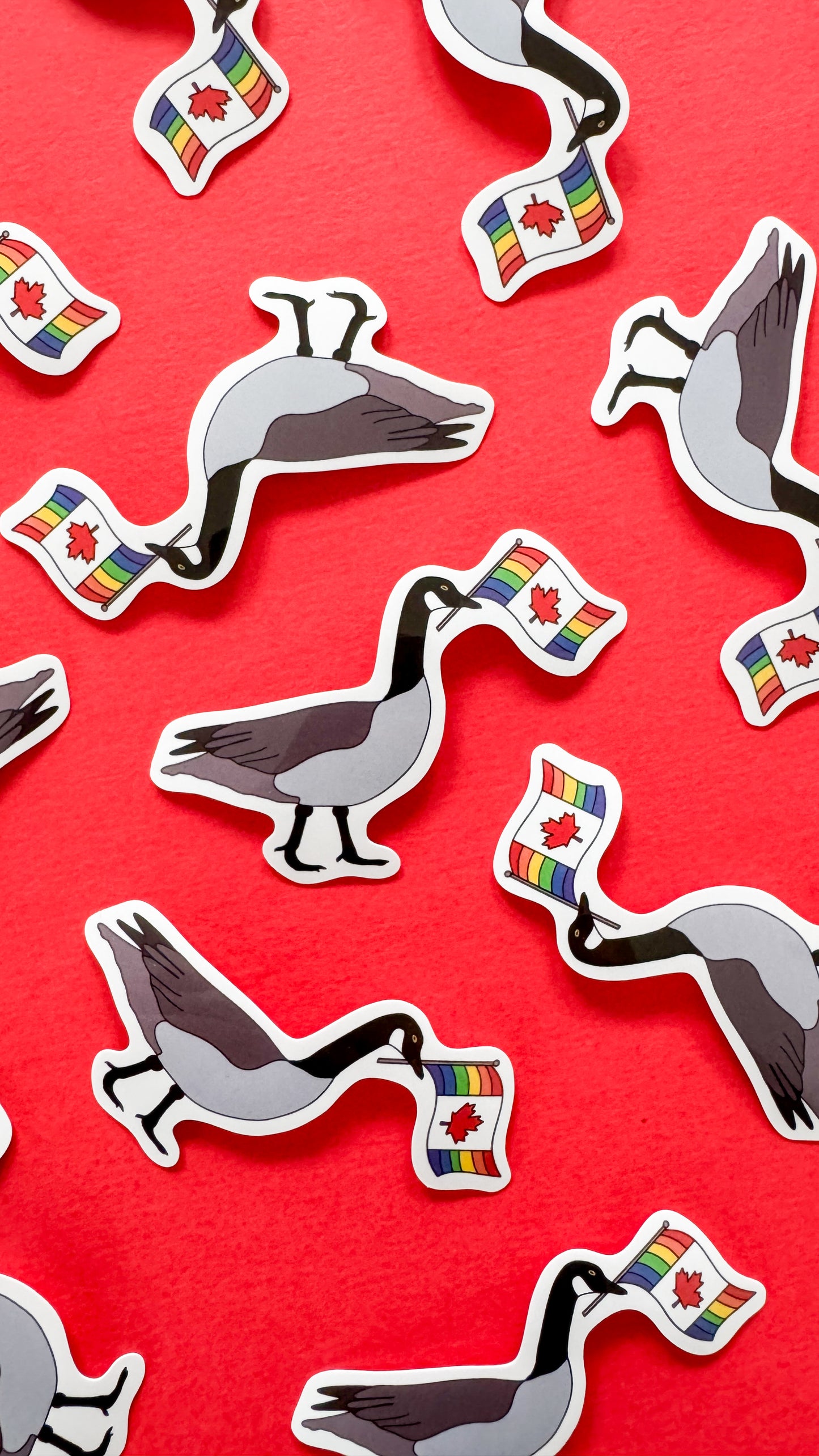 Canada Goose Pride Flag Sticker