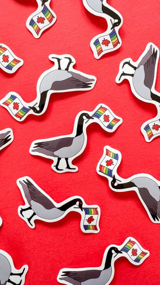 Canada Goose Pride Flag Sticker