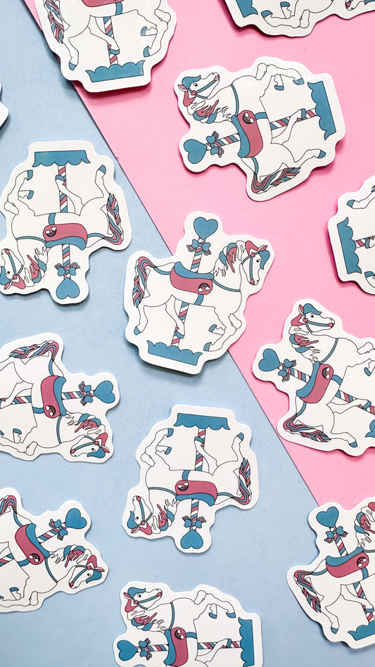 LGBTQ+ Pride Carousel Horse Stickers