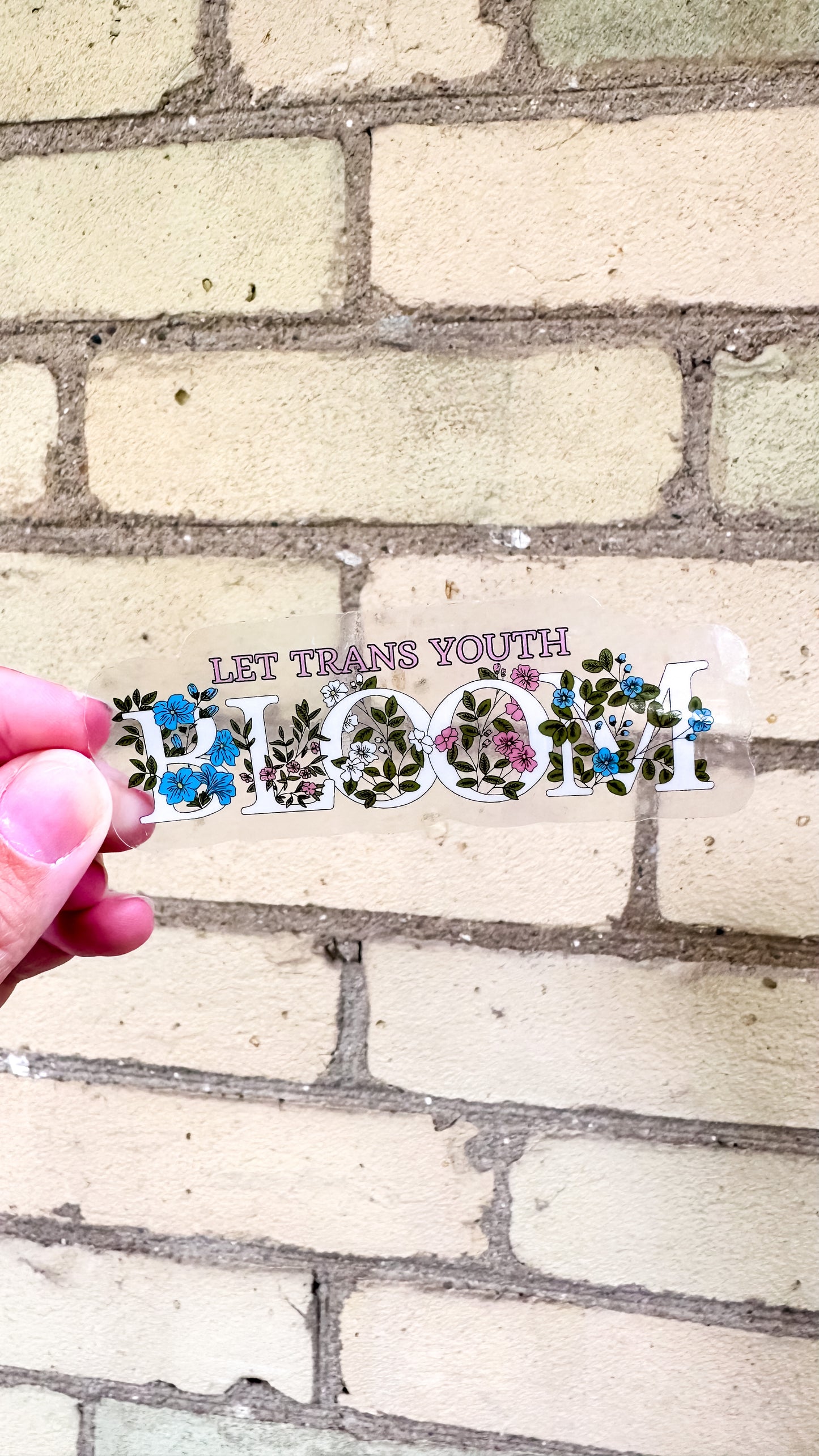 Let Trans Youth Bloom Sticker