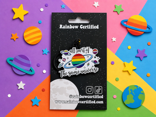 All Part of the Same Universe Enamel Keychain