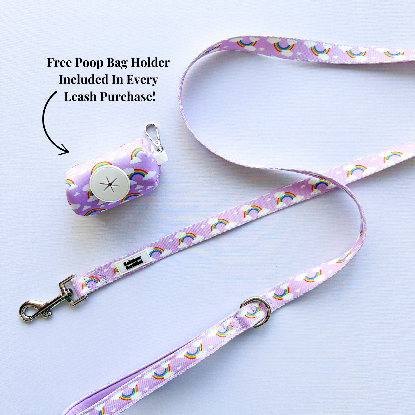 Pastel Purple Rainbow Dog Accessories Bundle