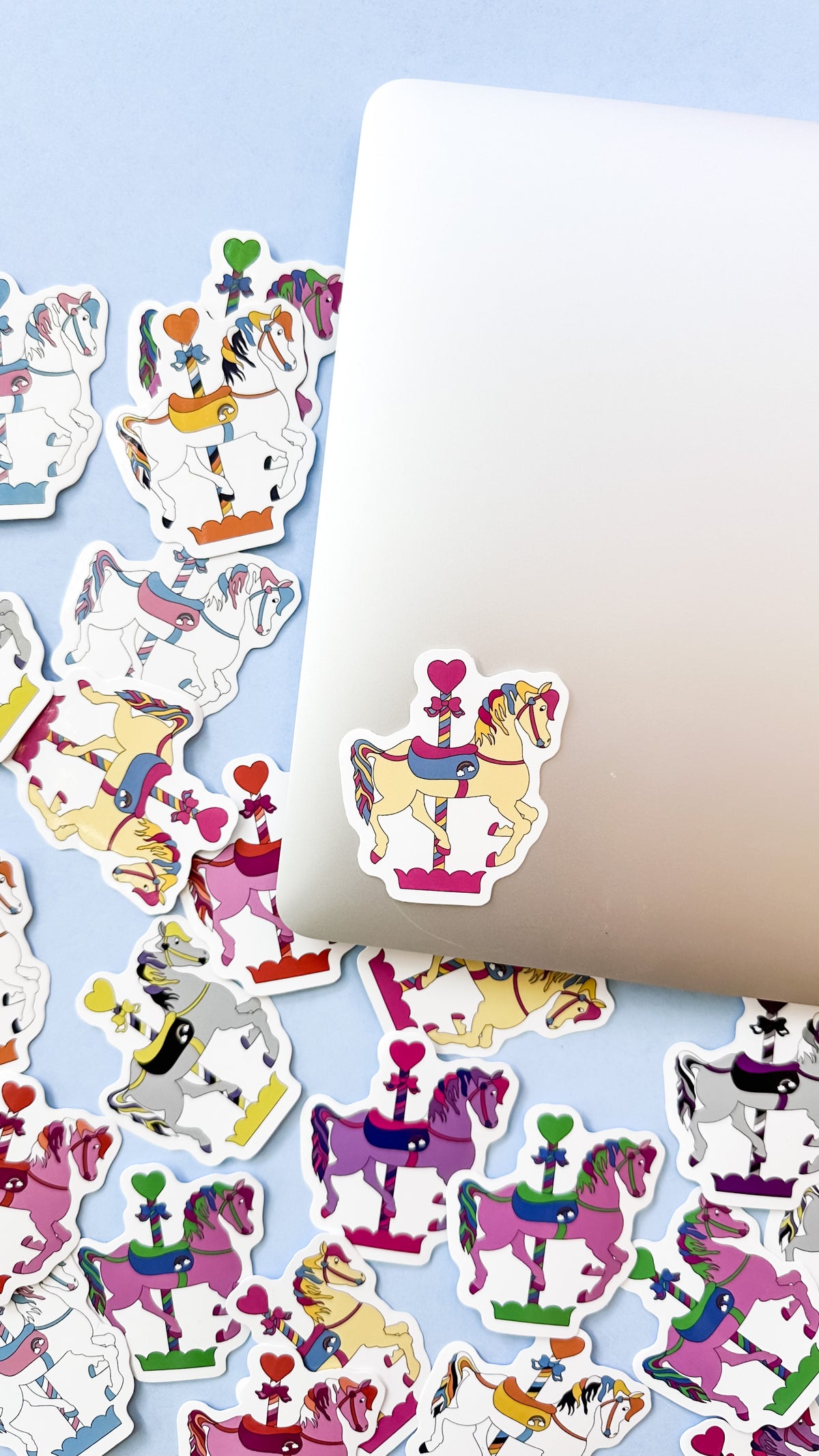 LGBTQ+ Pride Carousel Horse Stickers – Rainbow Certified