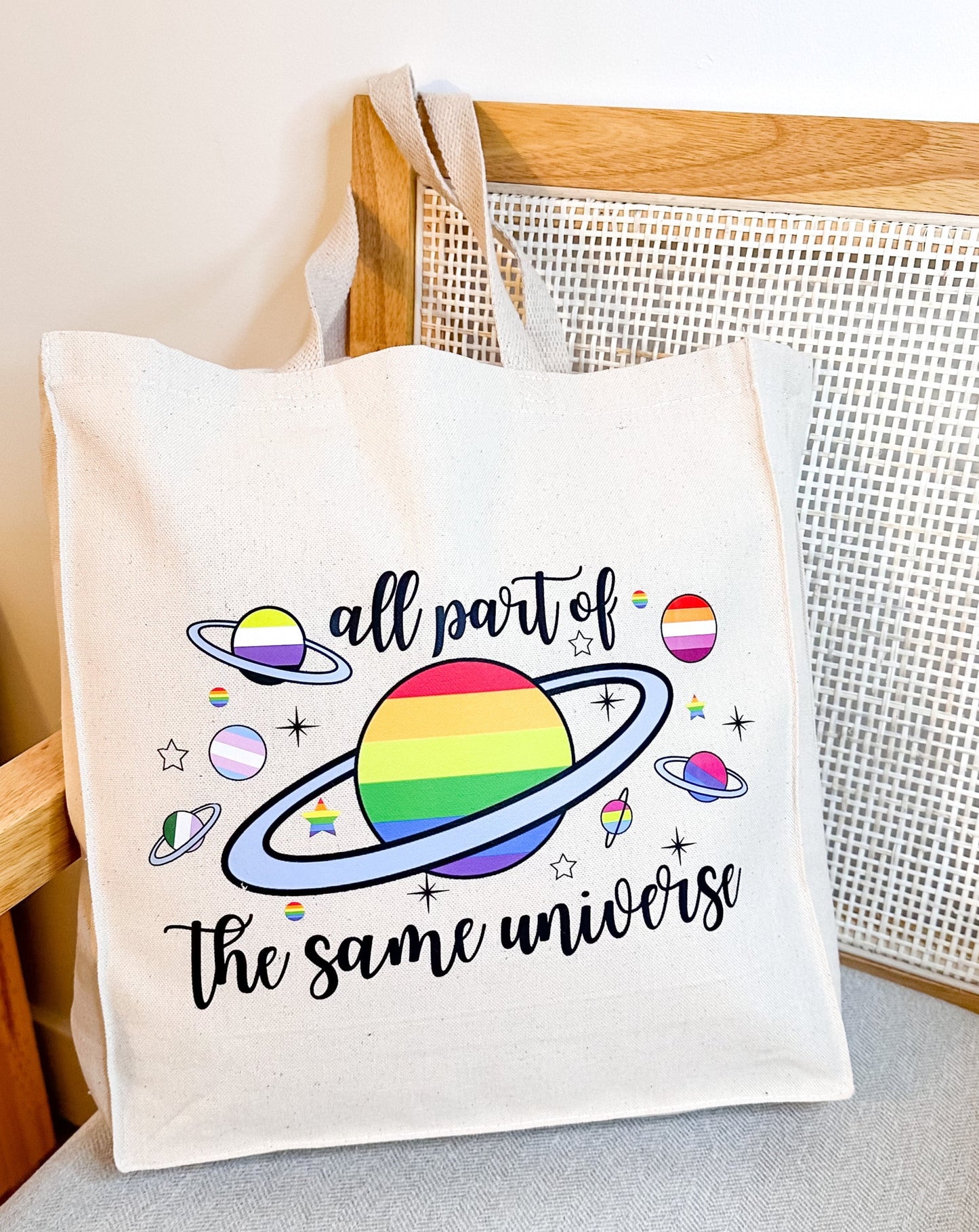 All Part of The Same Universe Canvas Tote Bag