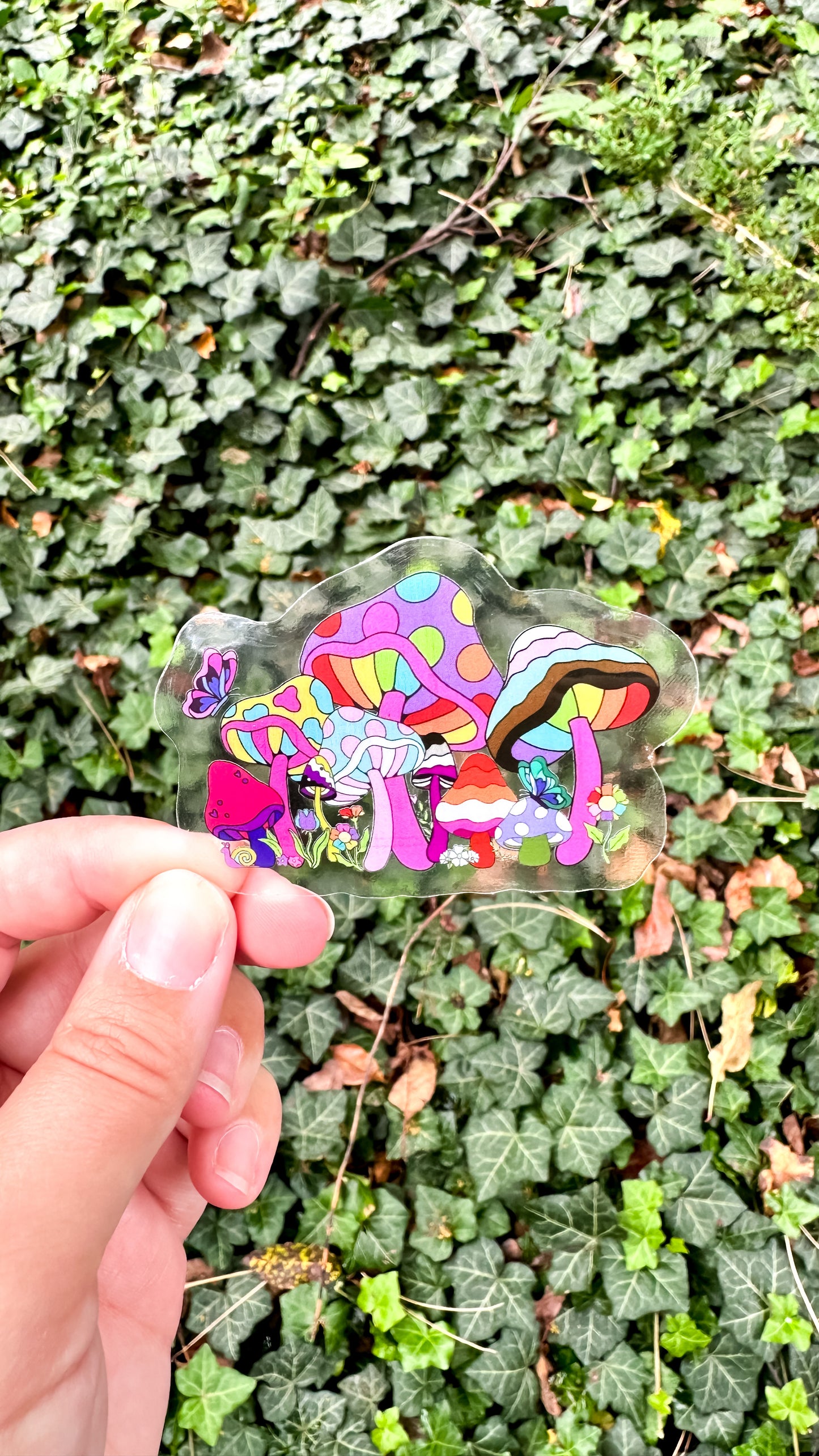 Mushroom LGBTQ+ Pride Garden Sticker