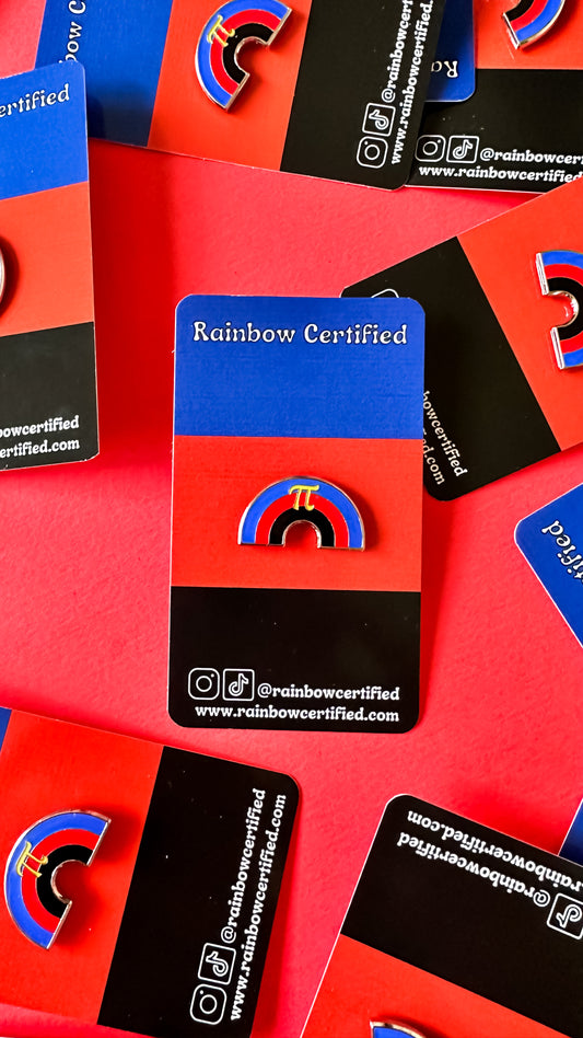 Polyamorous LGBTQ+ Rainbow Enamel Pin