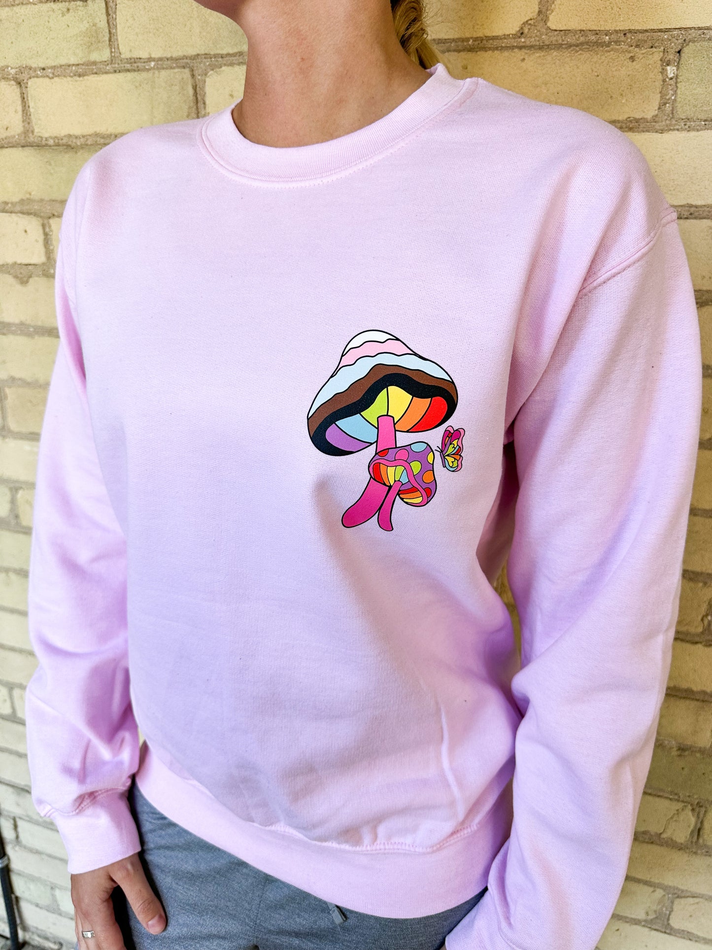 Mushroom LGBTQ+ Pride Garden Unisex Crewneck