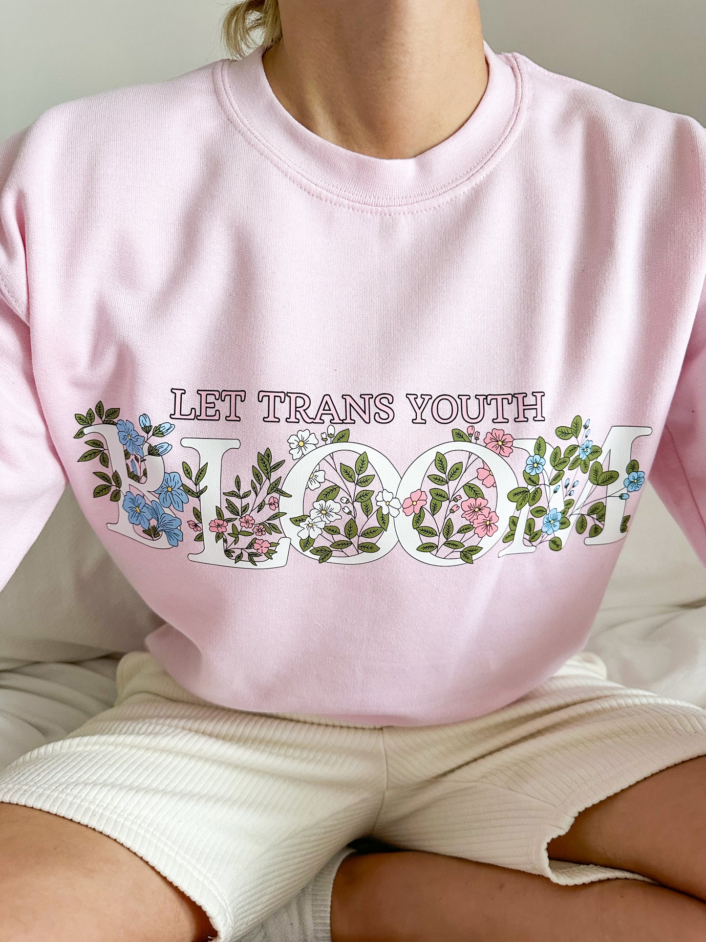 Let Trans Youth Bloom Unisex Crewneck