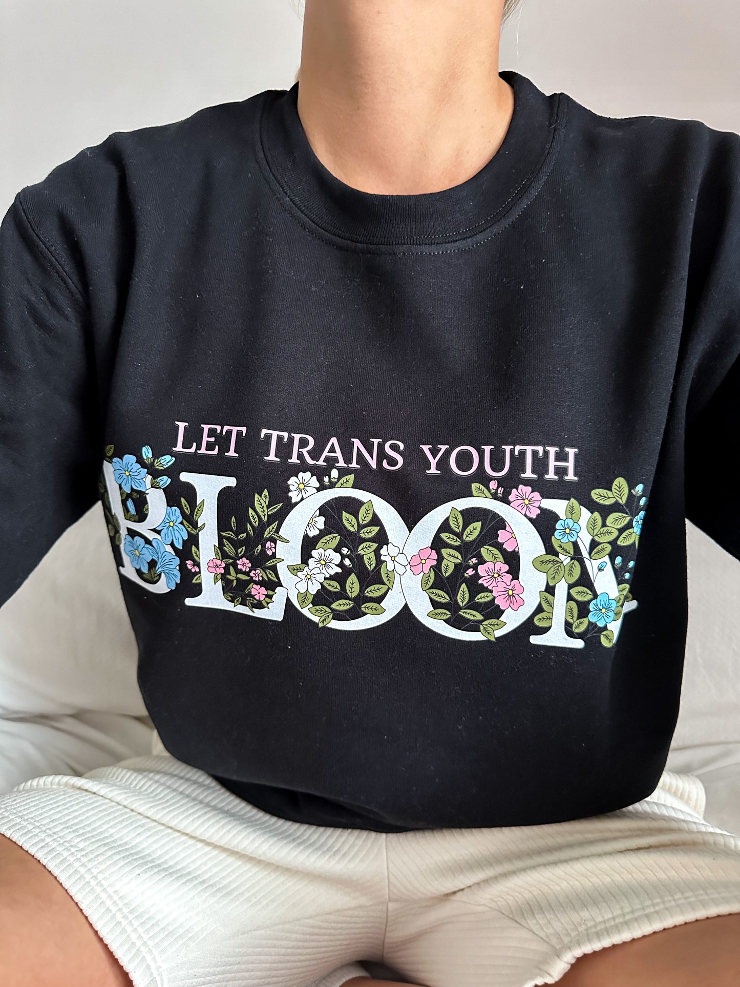 Let Trans Youth Bloom Unisex Crewneck