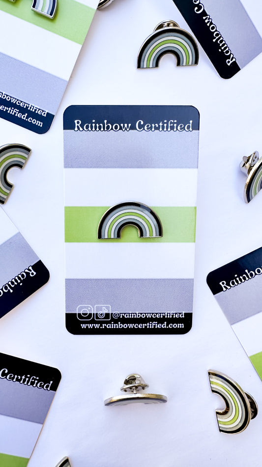 Agender Rainbow LGBTQIA+ Pin