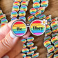 70's Rainbow Glasses Pronoun Pins