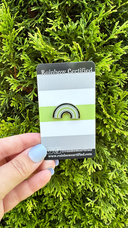 Agender Rainbow LGBTQIA+ Pin