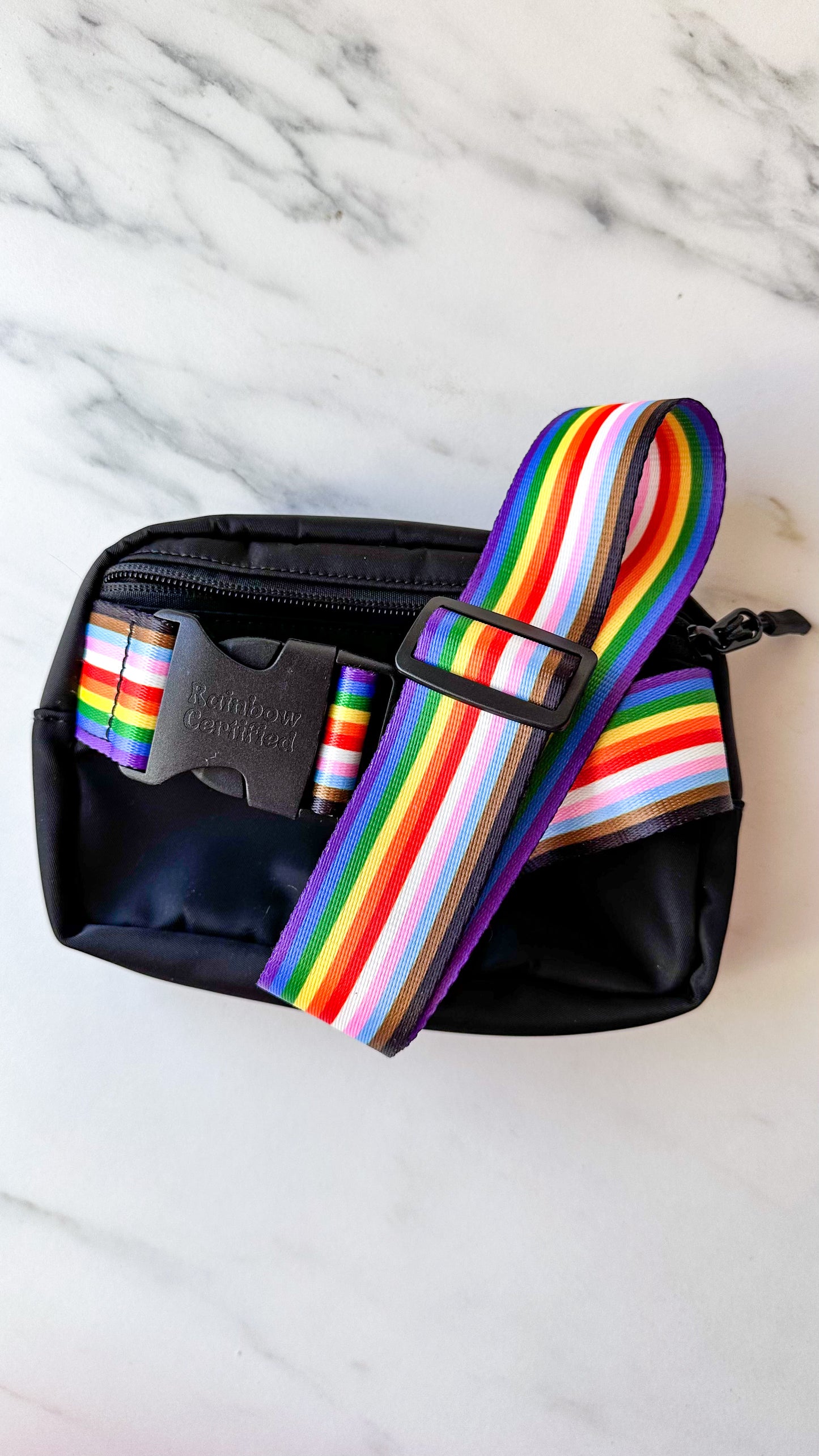 Rainbow Belt Bag - Black