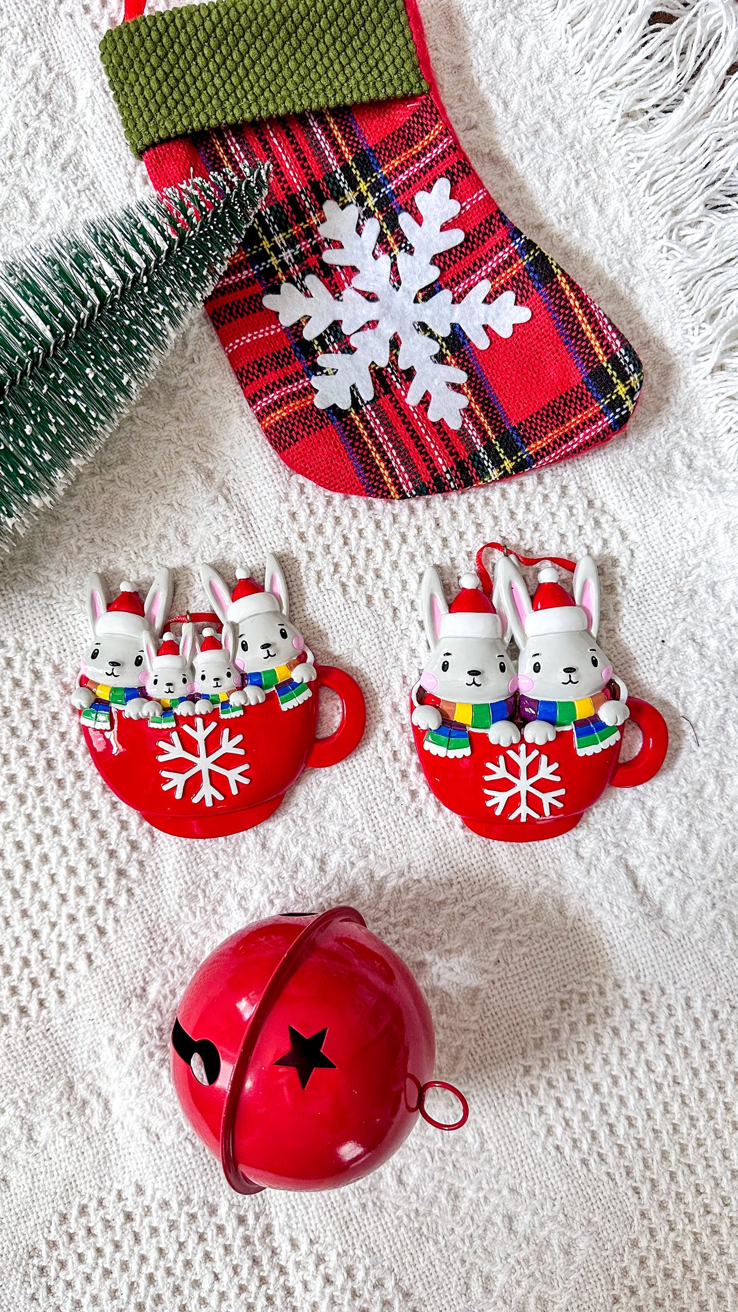 Four Bunnies LGBTQ+ Family Christmas Ornament