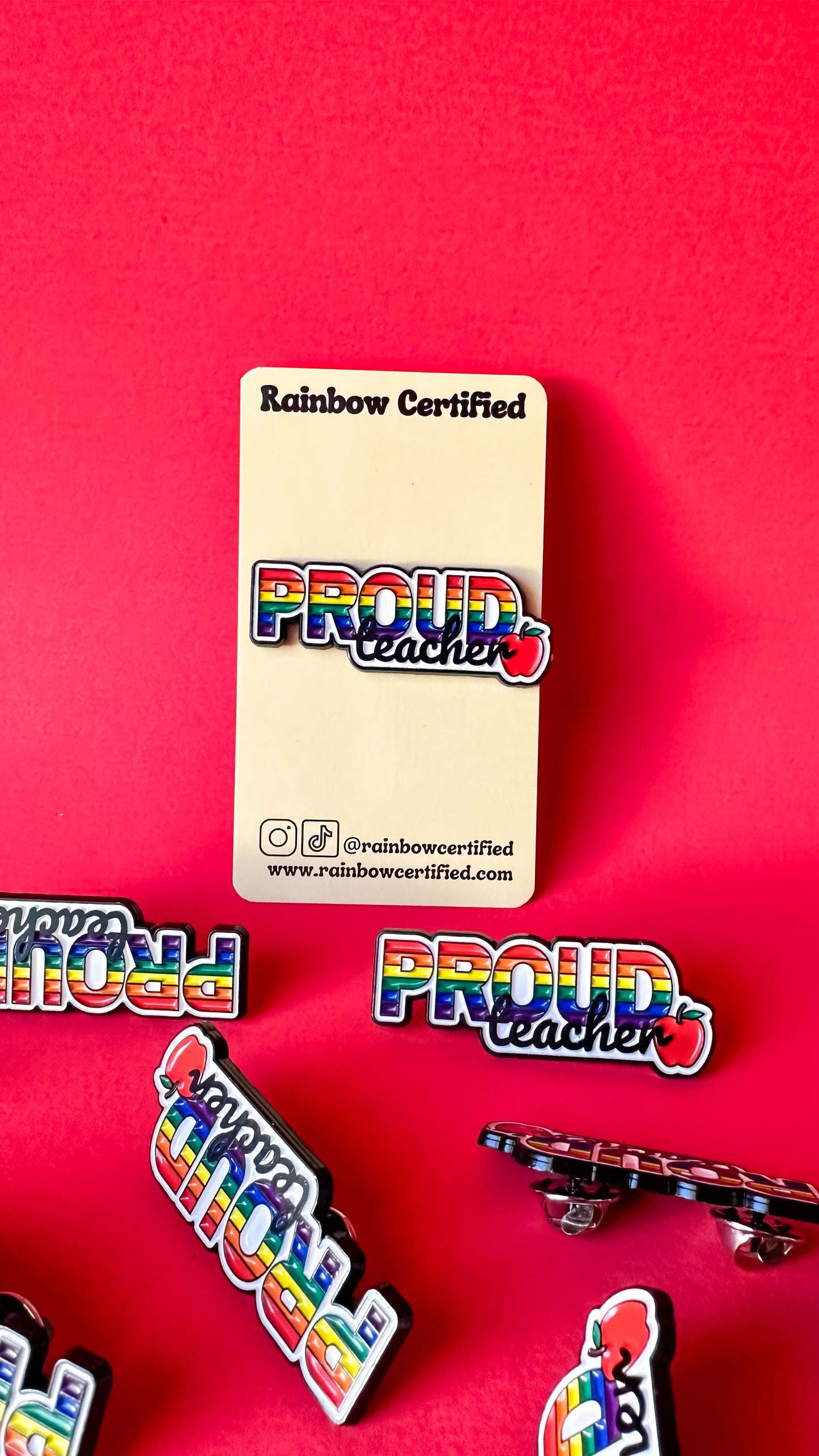 Proud Teacher Rainbow LGBTQ+ Pin