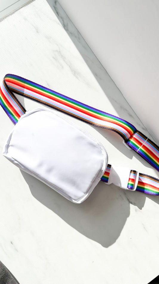 Rainbow Belt Bag - White