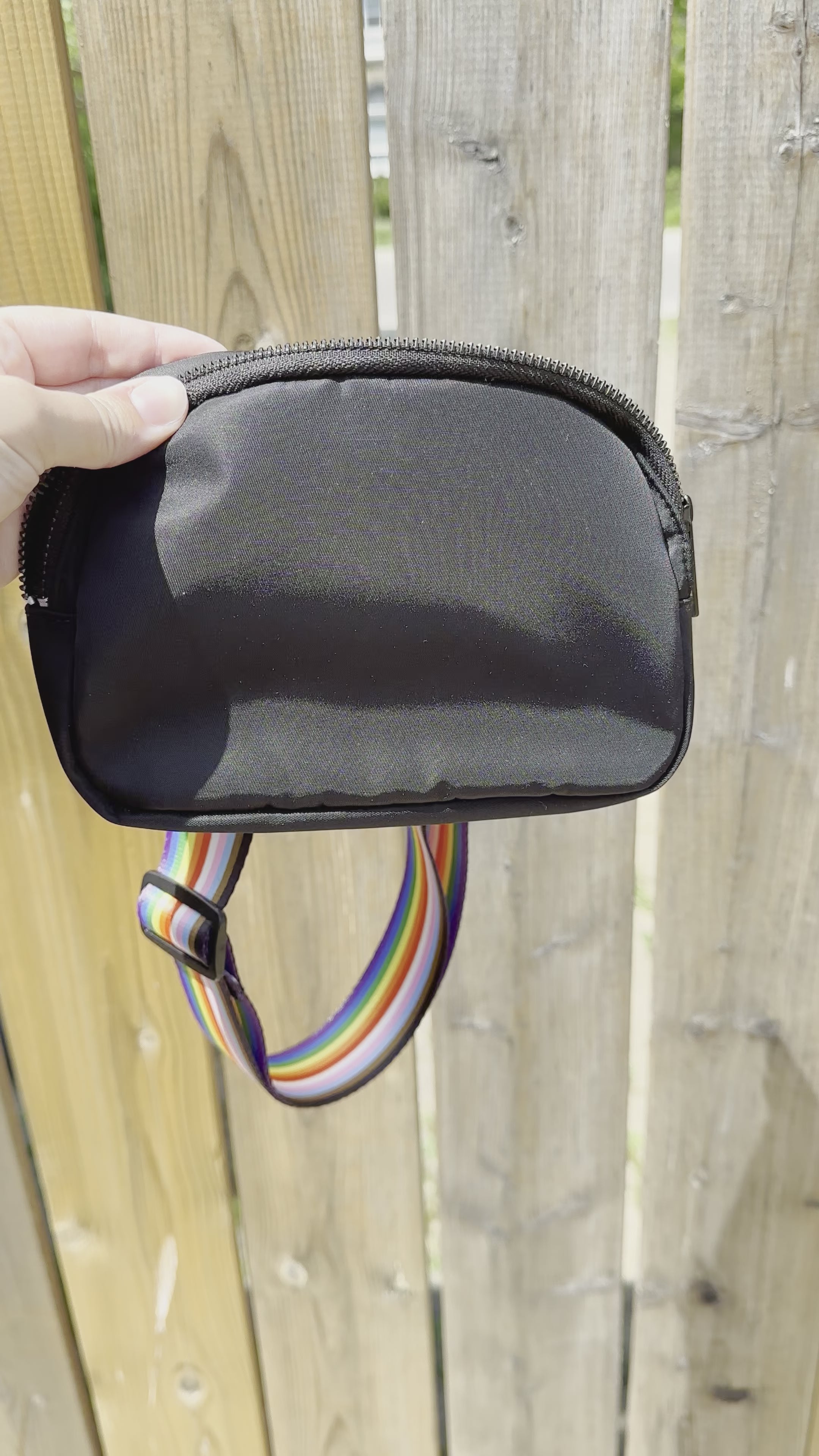 Rainbow Belt Bag - Black | PRIDE Accessories – Rainbow Certified