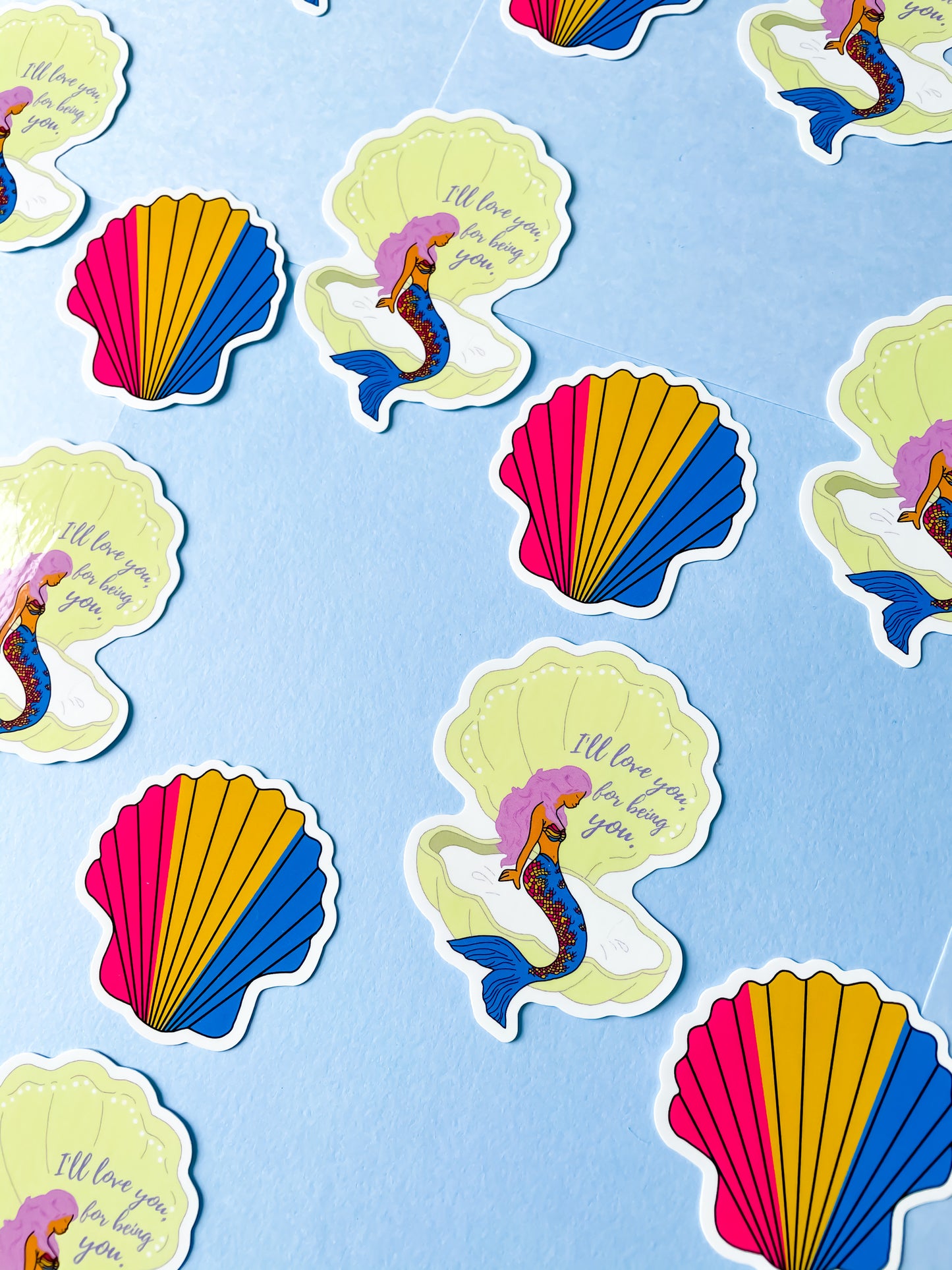 Pansexual Mermaid/Merman 2 Piece Sticker Pack