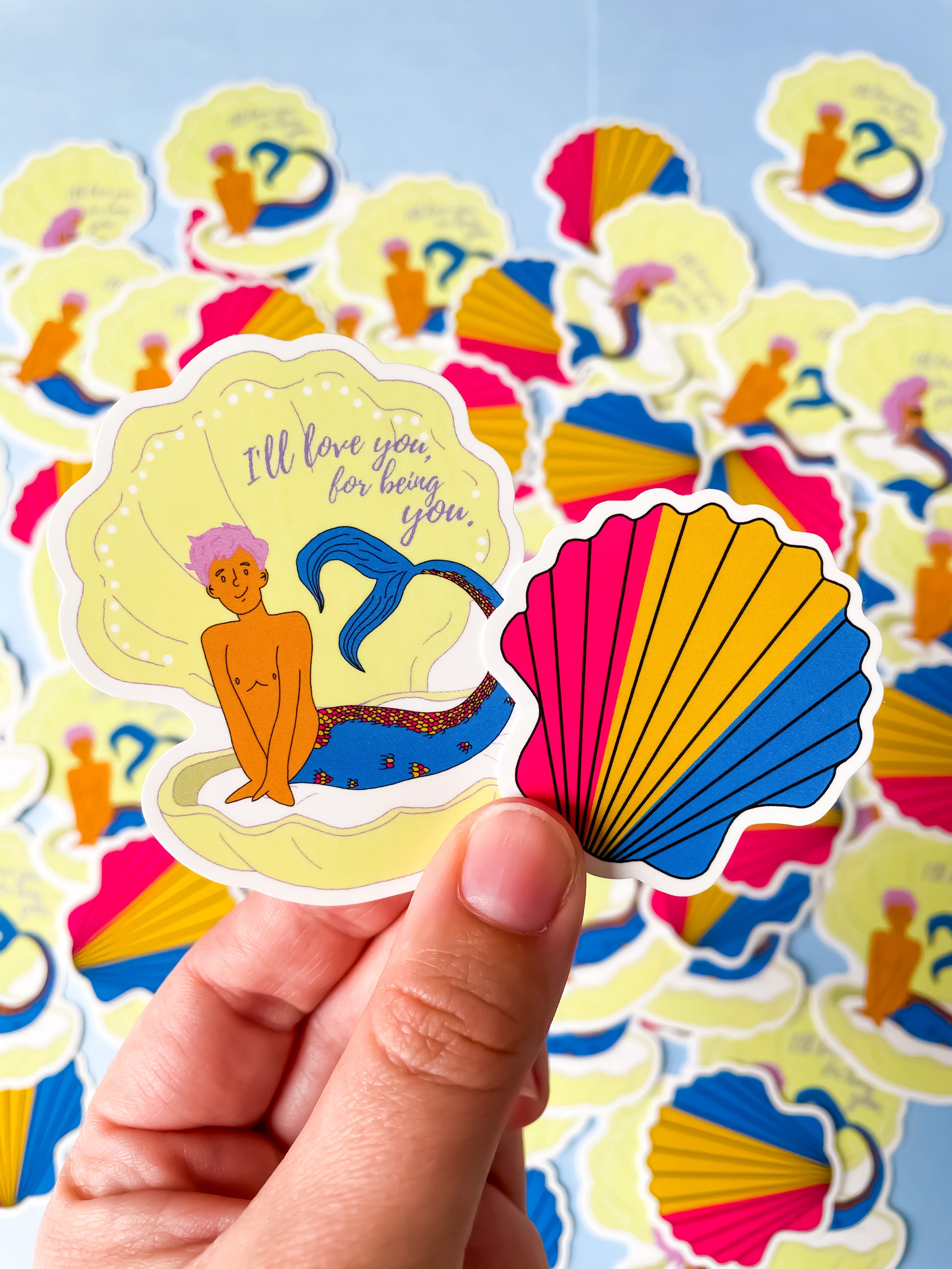 Pansexual Mermaid/Merman 2 Piece Sticker Pack