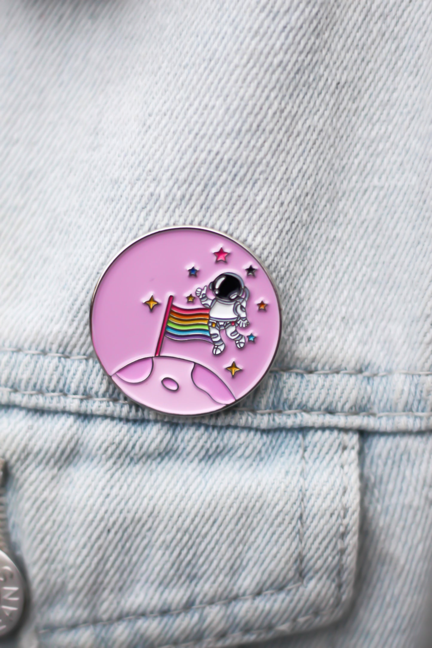 Moon Landing LGBTQ+ Enamel Pin