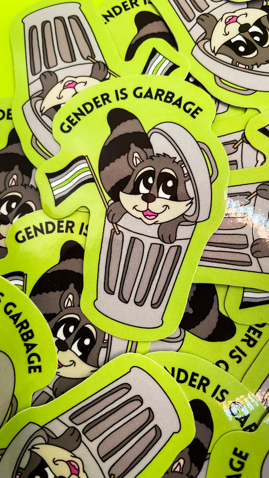 Gender is Garbage Agender Sticker