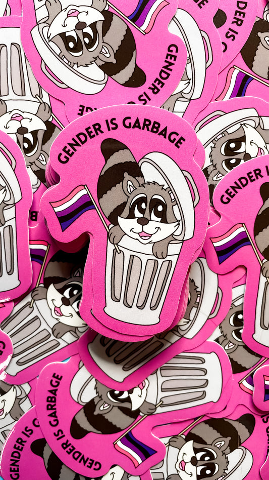 Gender is Garbage Genderfluid LGBTQIA+ Sticker