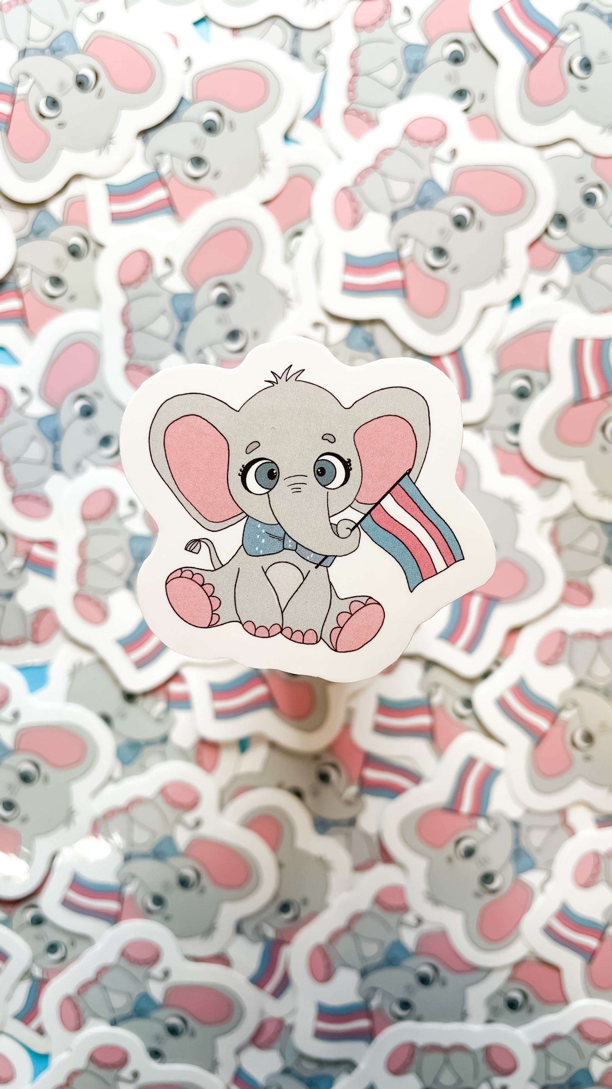 Elliot the Elephant Transgender Sticker