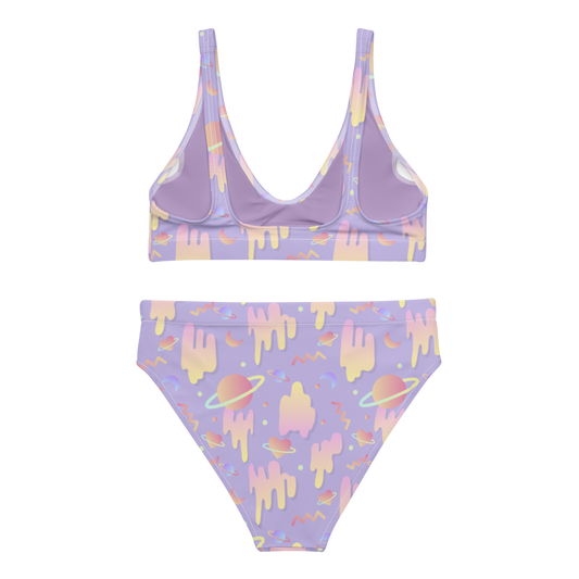 Purple Skies Recycled High-Waisted Bikini