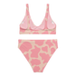 Pink Cow Print Recycled High-Waisted Bikini