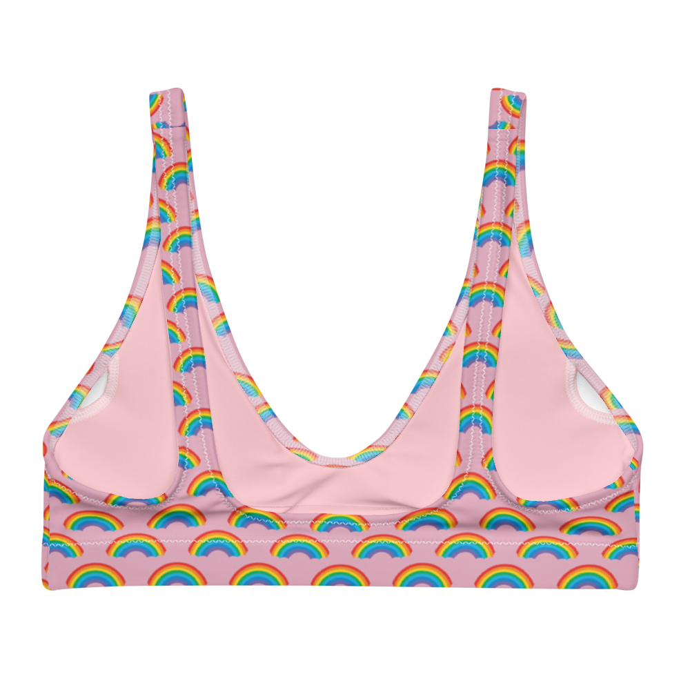Pink & Rainbows Recycled bikini top