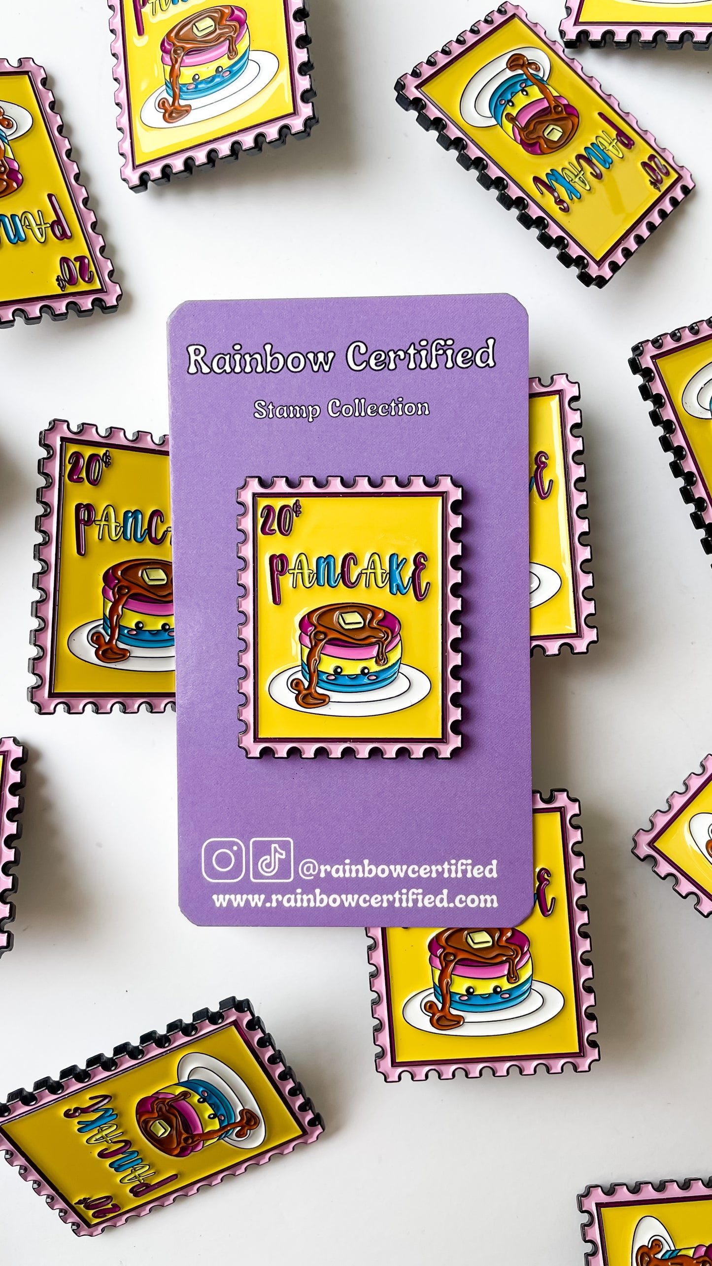 Pansexual Pancakes Stamp Pin