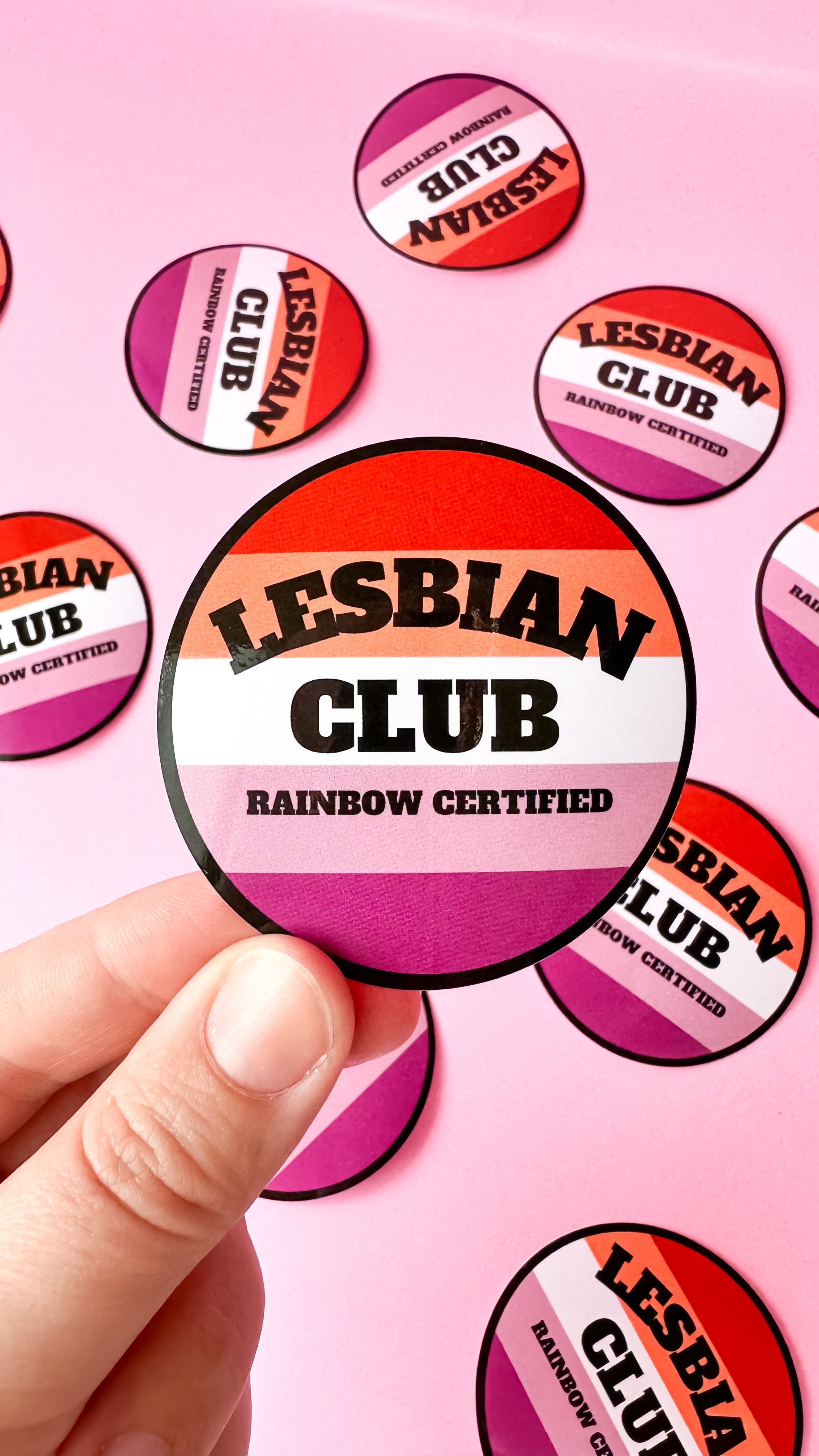 Clvb Sticker Lesbian Club Sticker | LGBTQ+ Accessories – Rainbow Certified