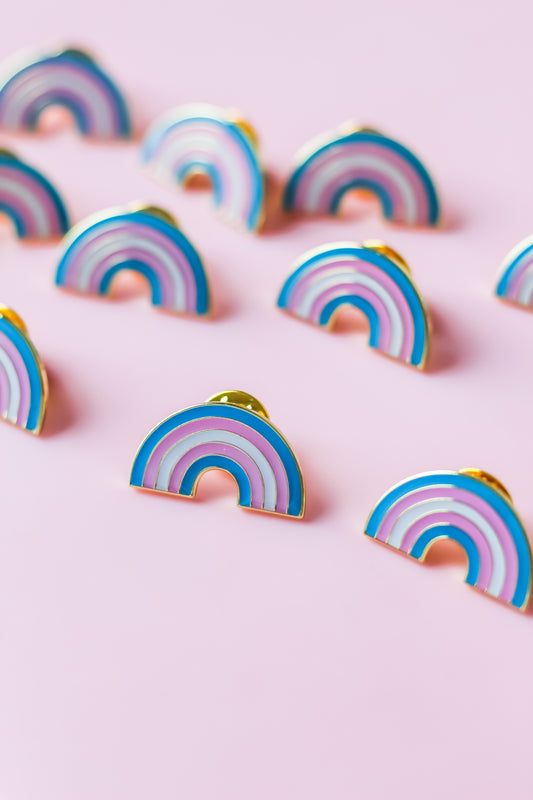 Transgender Pride Rainbow Enamel Pin