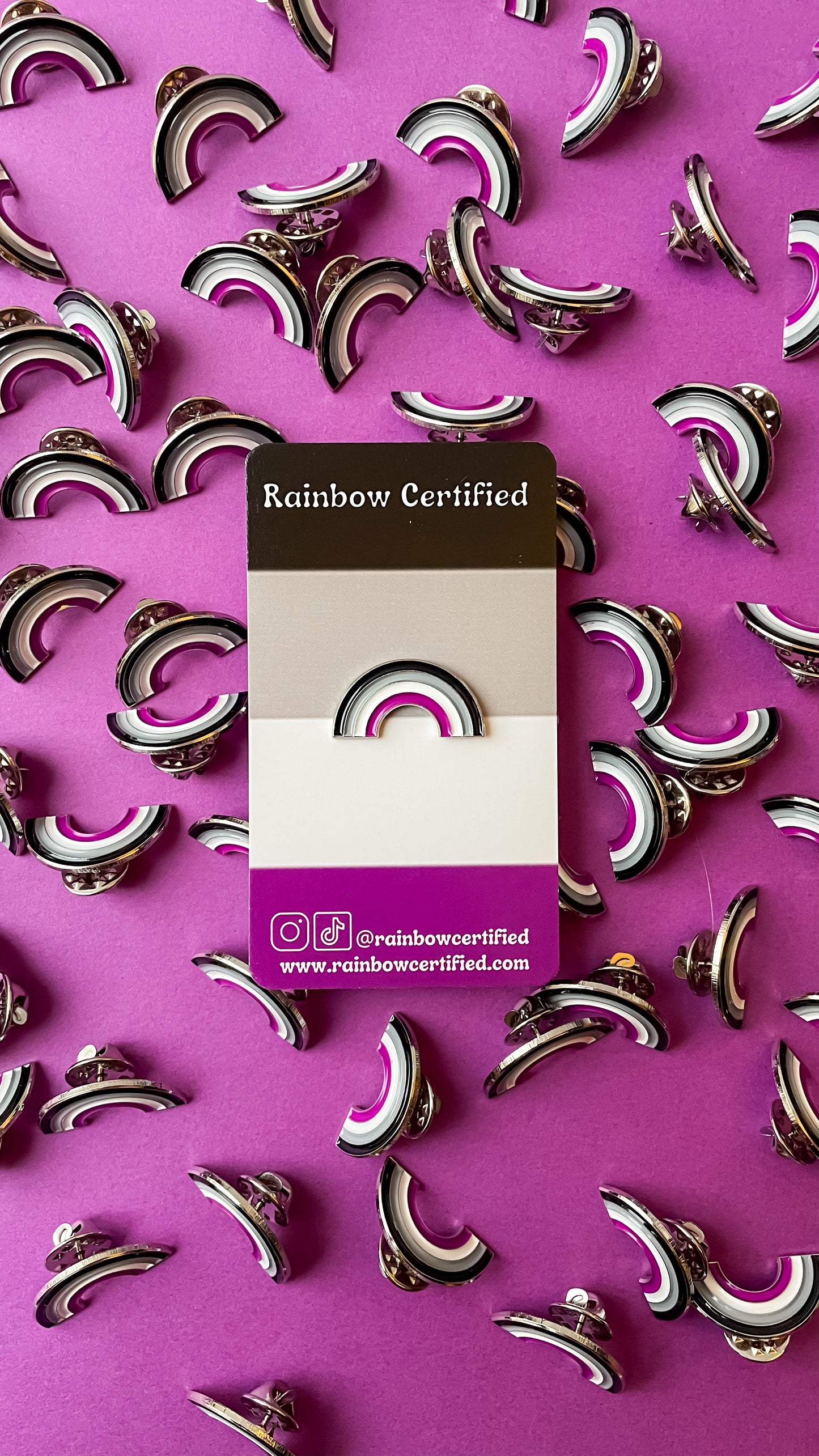 Asexual PRIDE Rainbow Enamel Pin