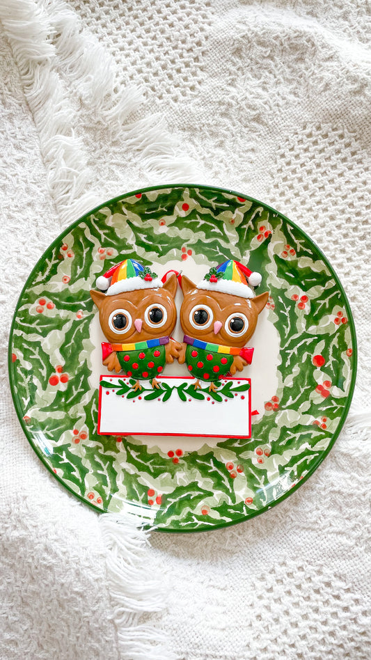 Owl Couple LGBTQ+ Christmas Ornament