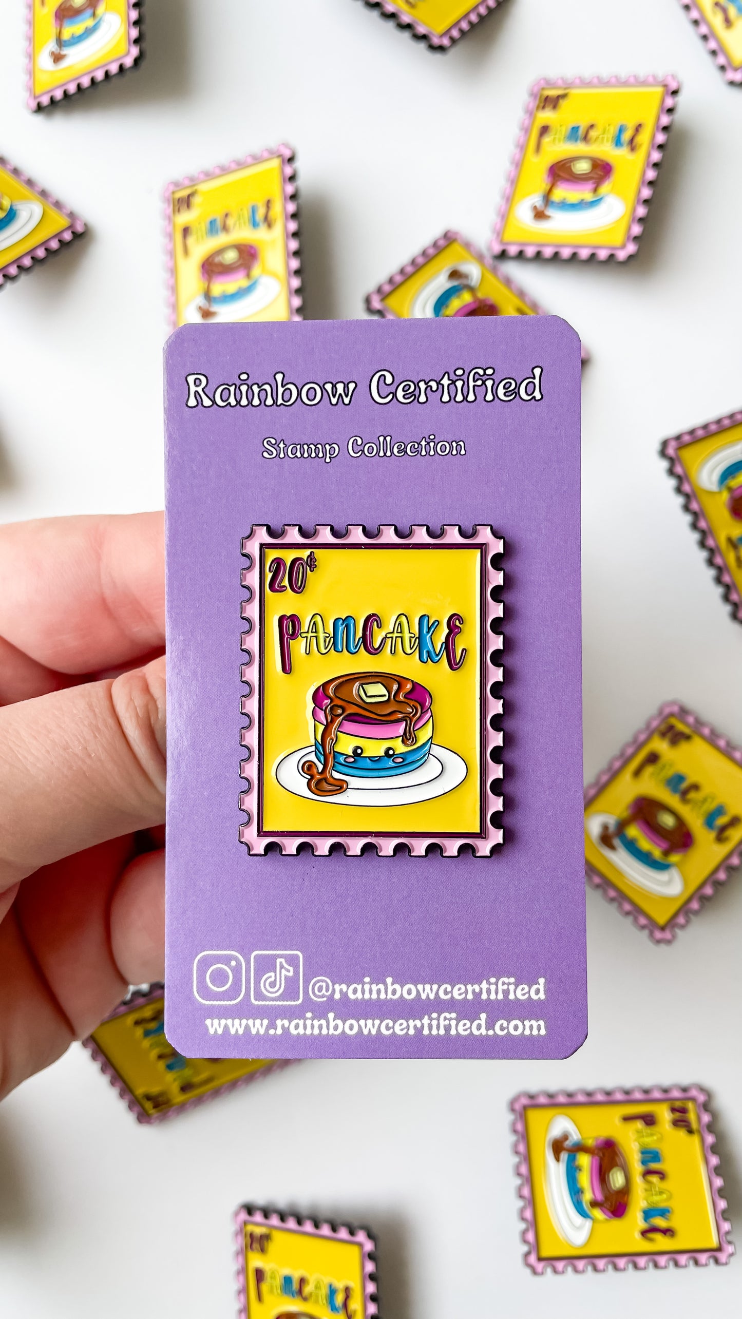Pansexual Pancakes Stamp Pin