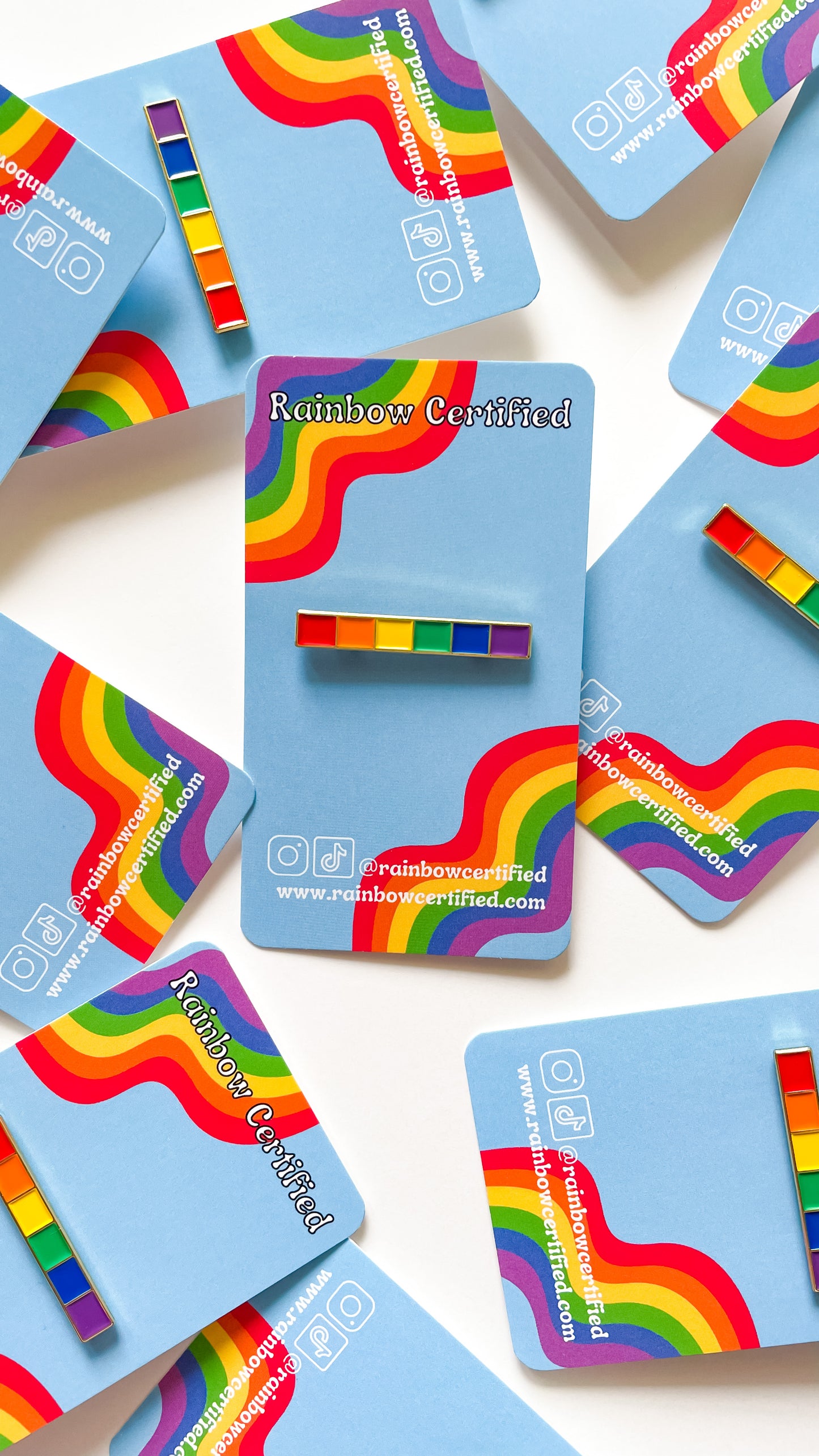 Rainbow Line LGBTQ+ Enamel Pin