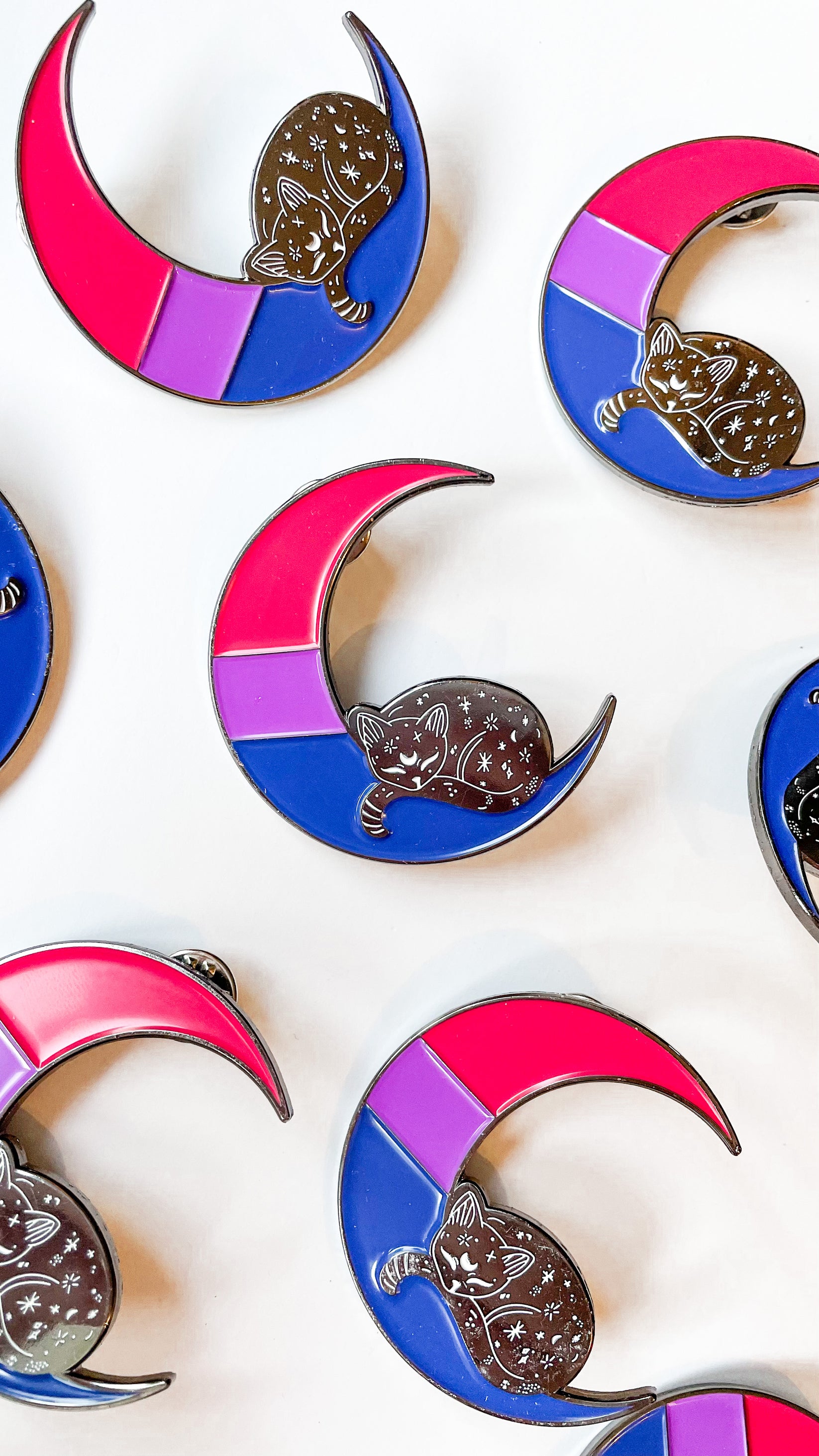 Bisexual Moon LGBTQ+ Pin Queer Owned Rainbow Certified