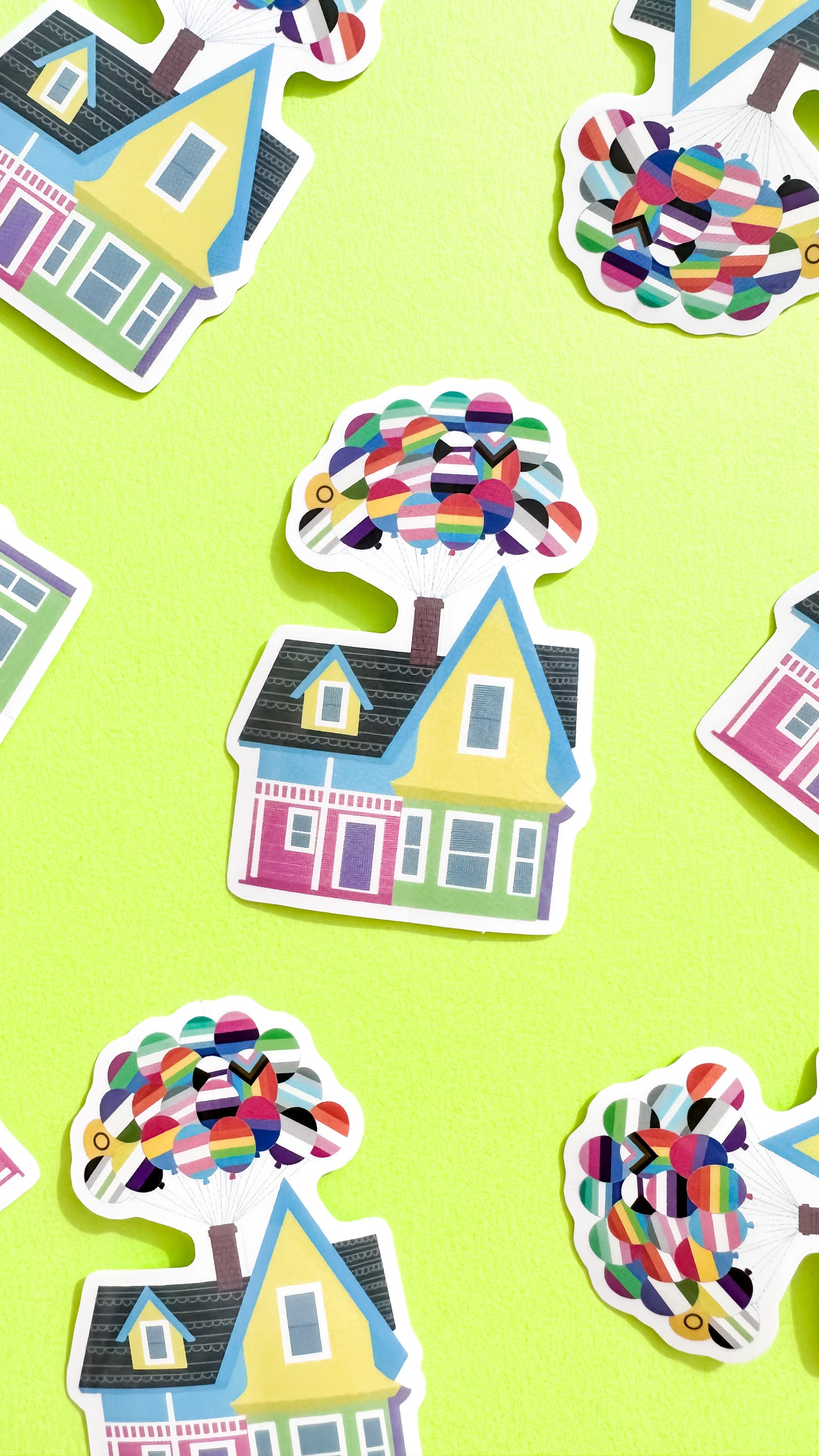 PRIDE Balloon House Sticker