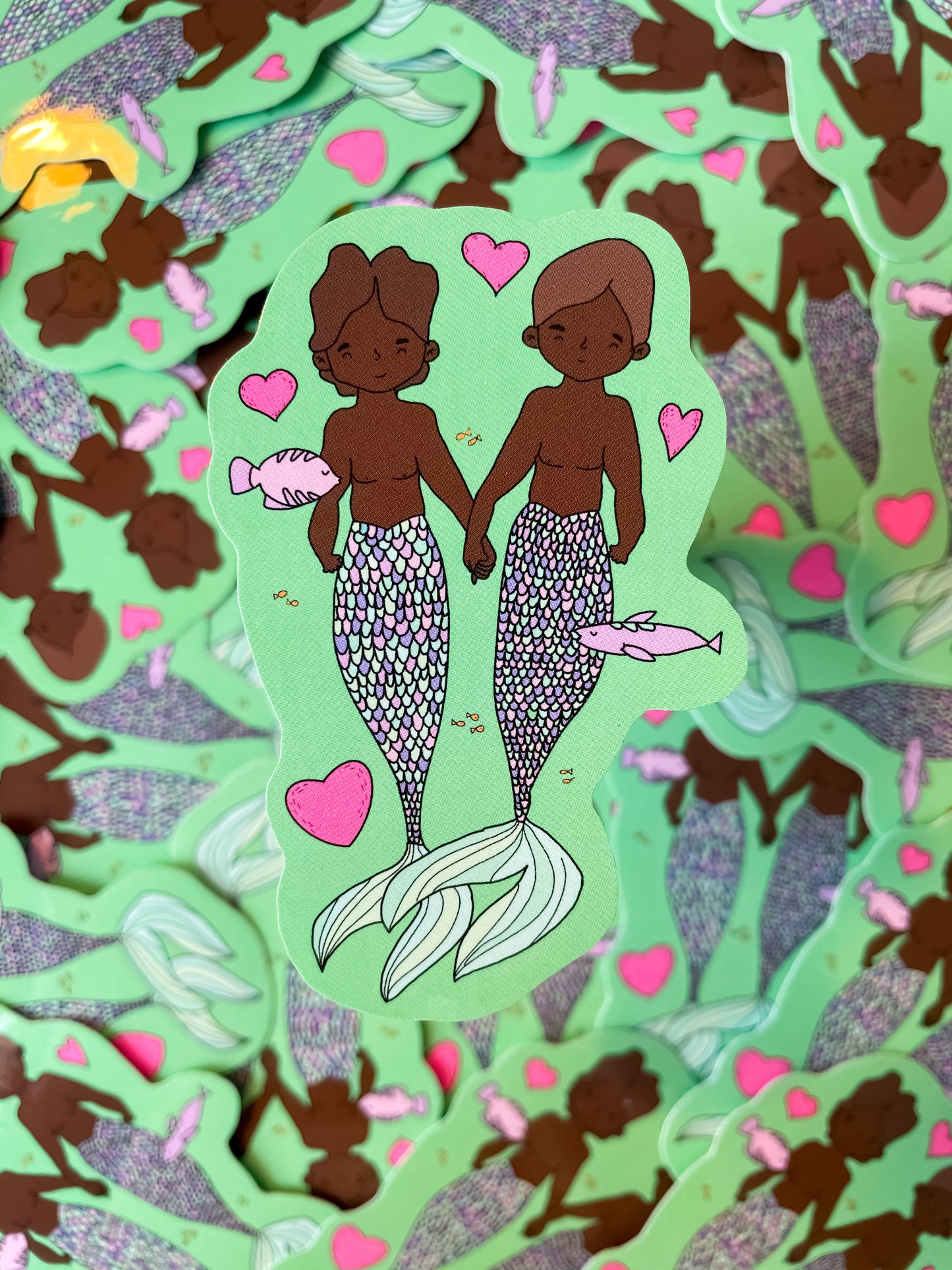 Mermen in Love Sticker