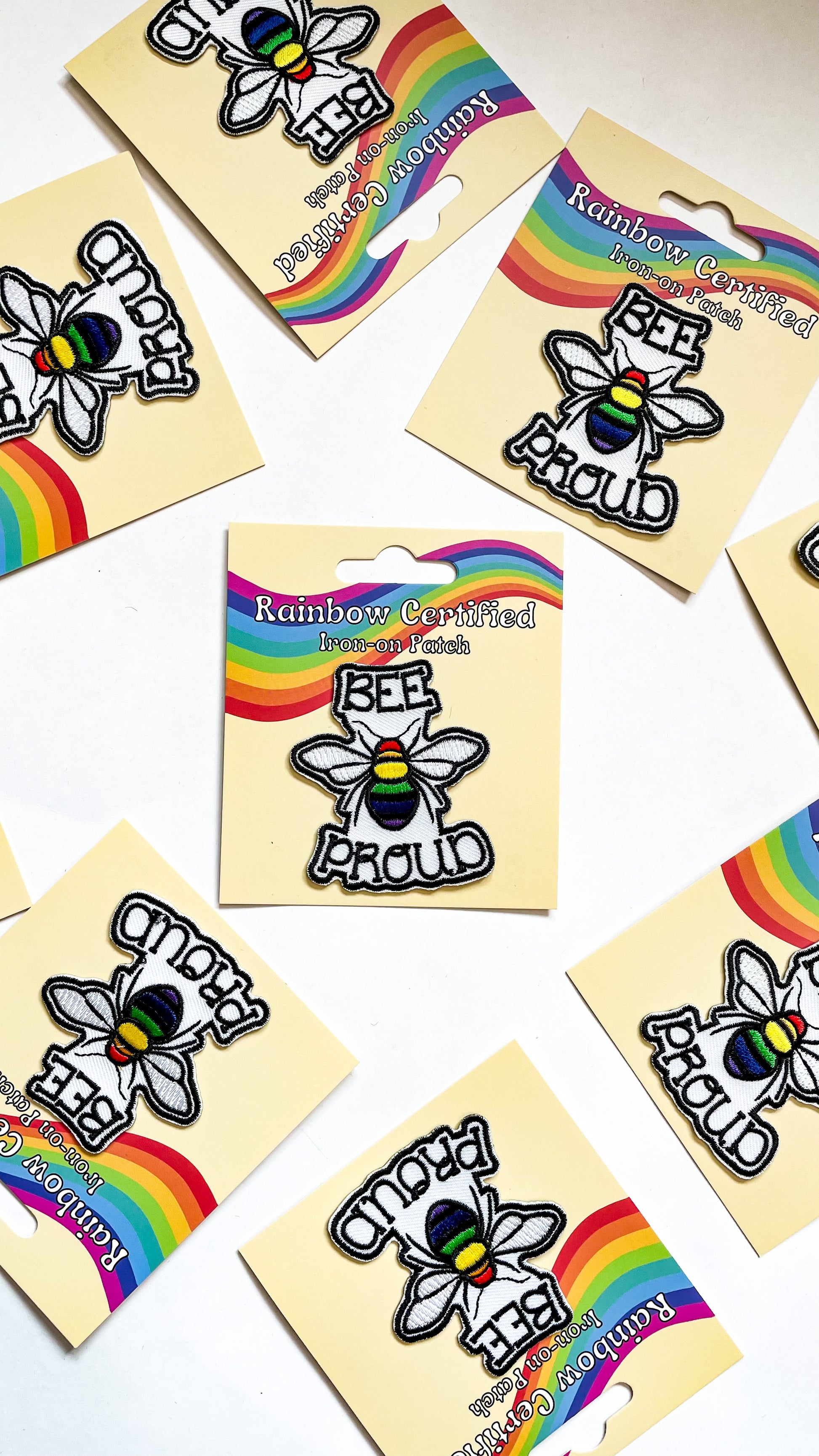 Bee Proud LGBTQ+ Iron-On Patch
