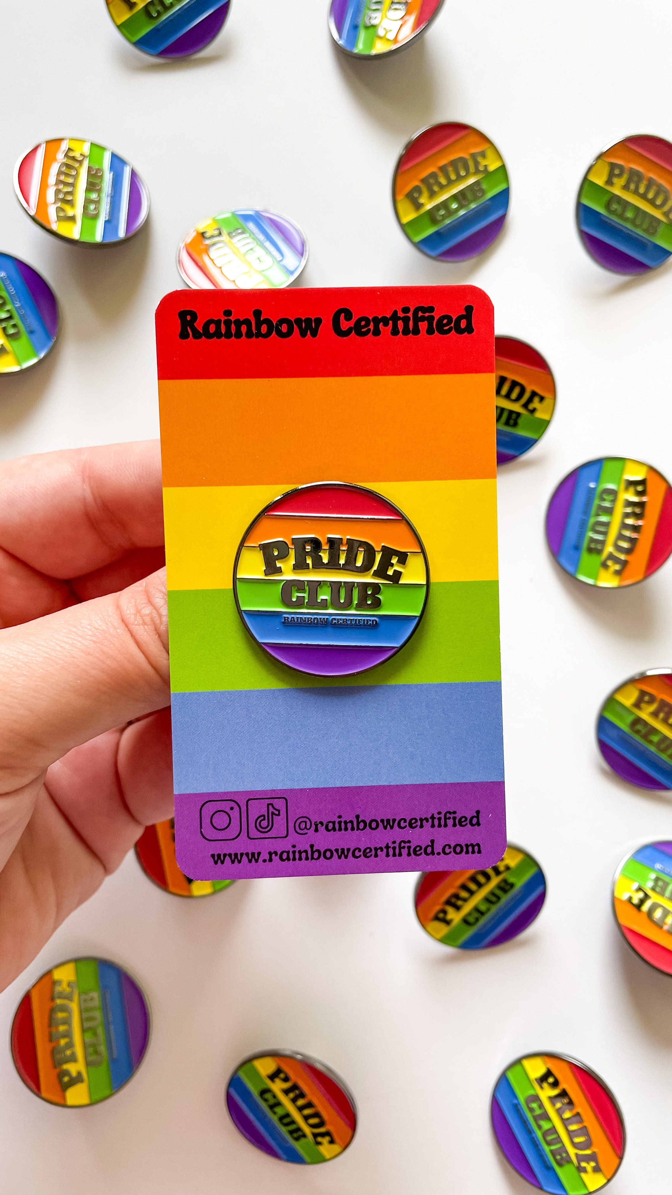 Pride Club Enamel Pin – Rainbow Certified