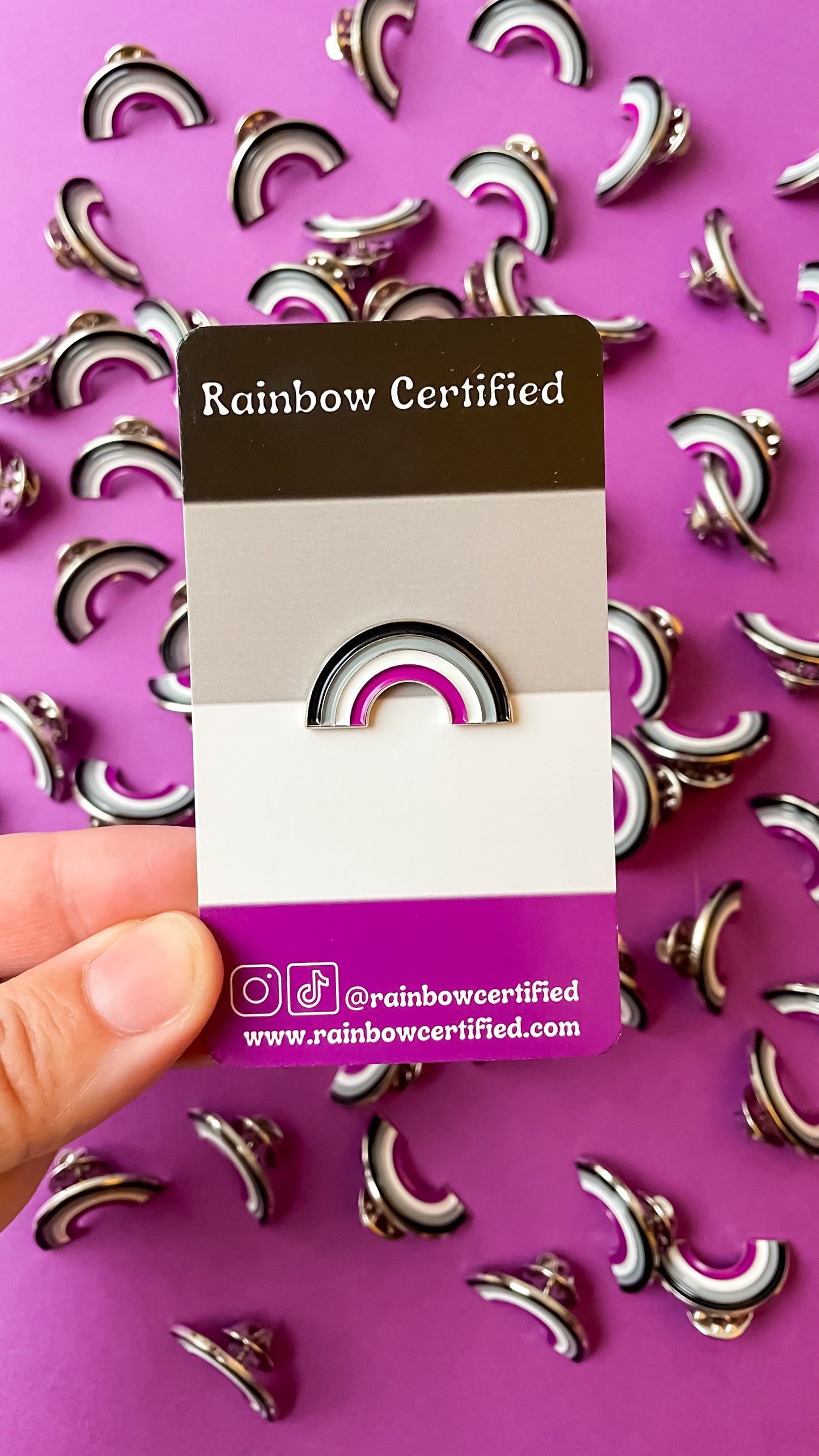 Asexual PRIDE Rainbow Enamel Pin