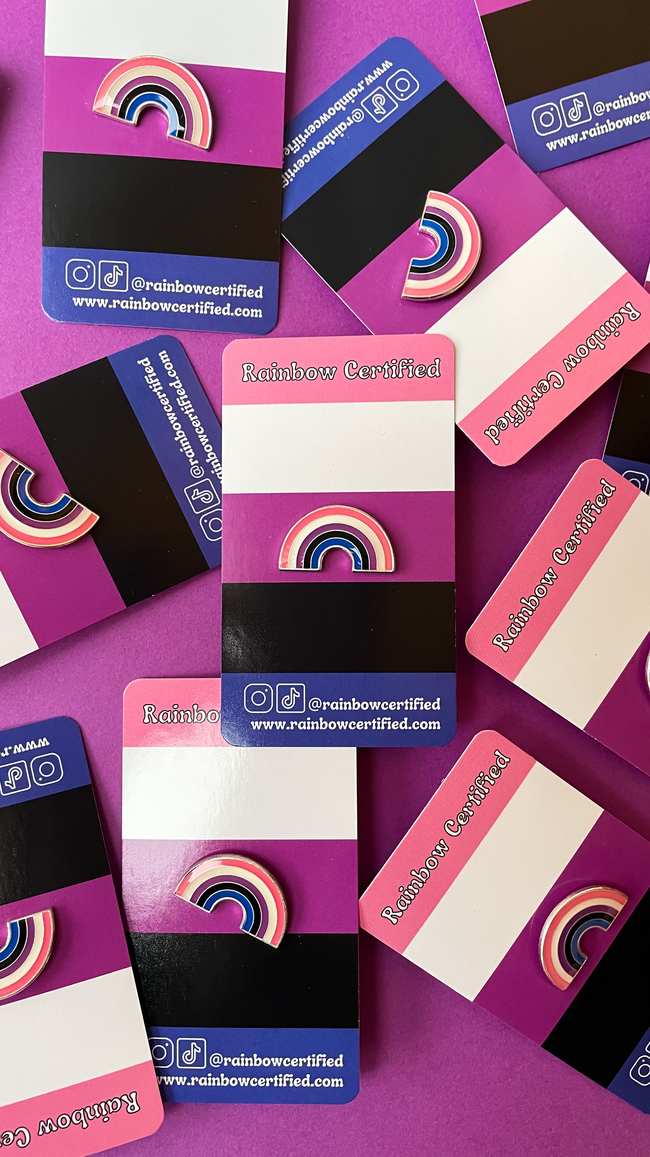 Genderfluid PRIDE Flag Rainbow Pin – Rainbow Certified