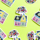 PRIDE Balloon House Sticker